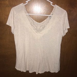 cream dressy tee